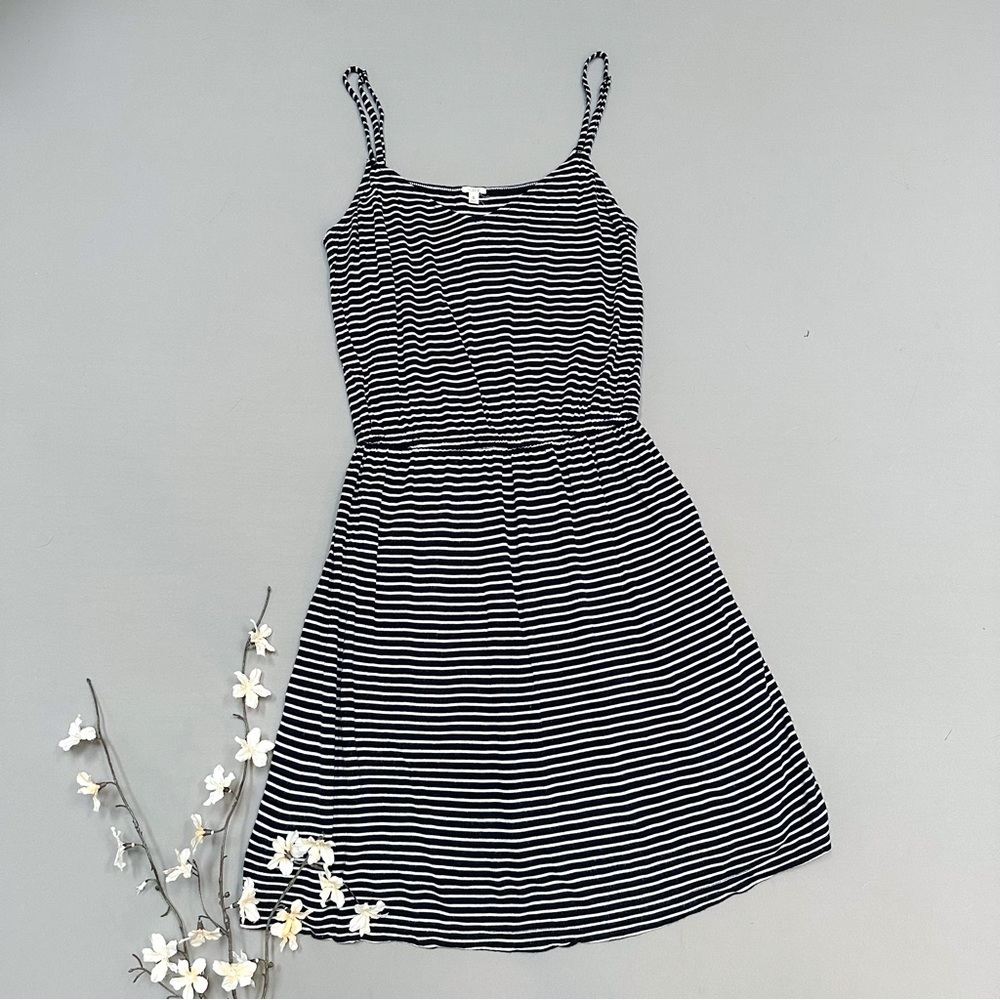 J. CREW navy white striped tank dress, S. - Picture 2 of 9
